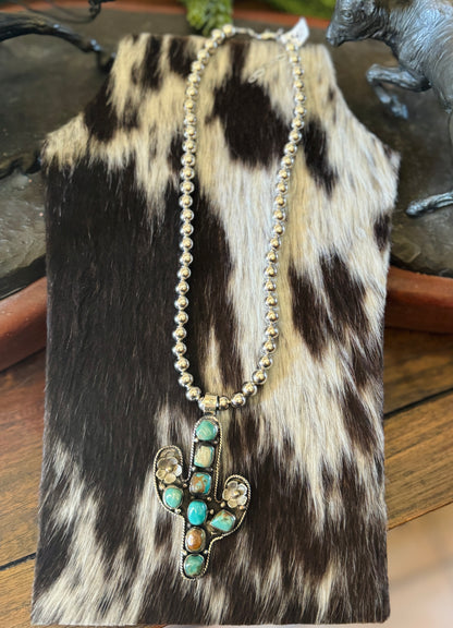 Kingman Cactus Necklace