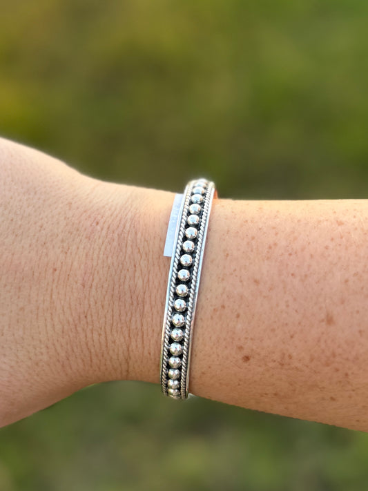 4mm Rope {Fort Worth} Silver Cuff