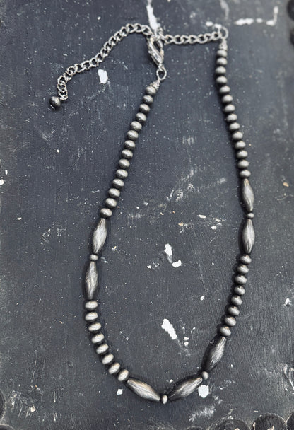 ✨{Lone Star} Barrel Beaded Necklace