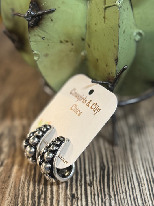 Double Stud Drop Hoops