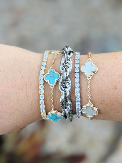 Sparkly Stainless Tennis Bracelet