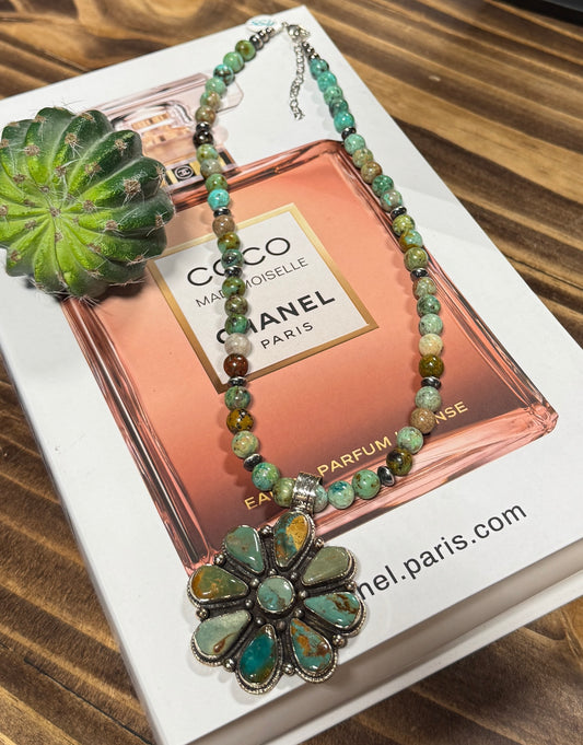 {Boho Babe} Stone Pendent Necklace