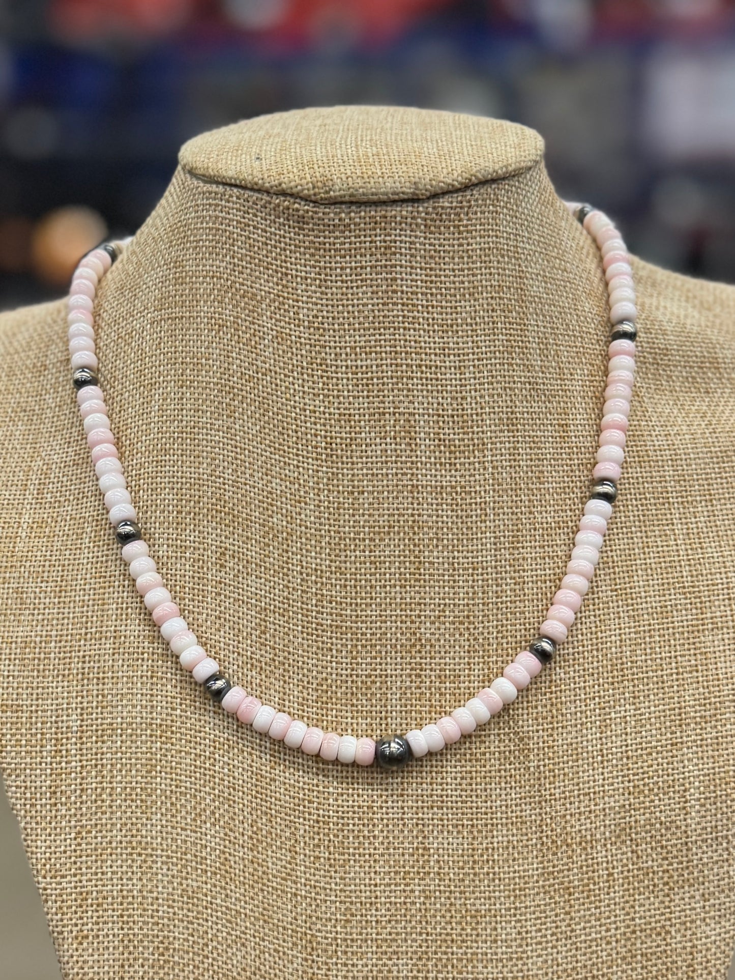 Pink Conch & Pearls Necklace