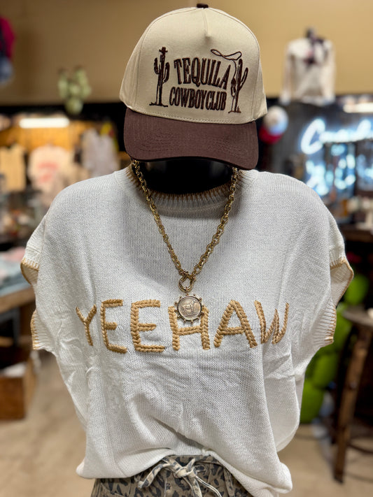 Yeehaw Stitched Sweater Top