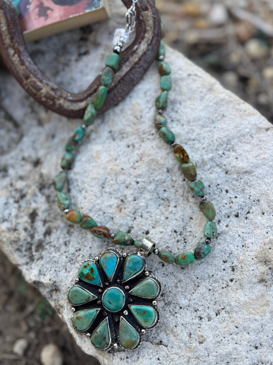 Kingman Cluster Beaded Necklace