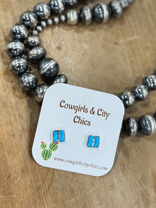 Zuni Square Studs