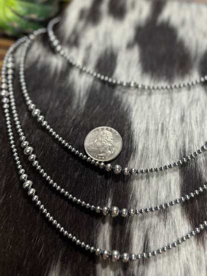 {Yellow Rose}Smaller Graduated Sterling Silver Necklace