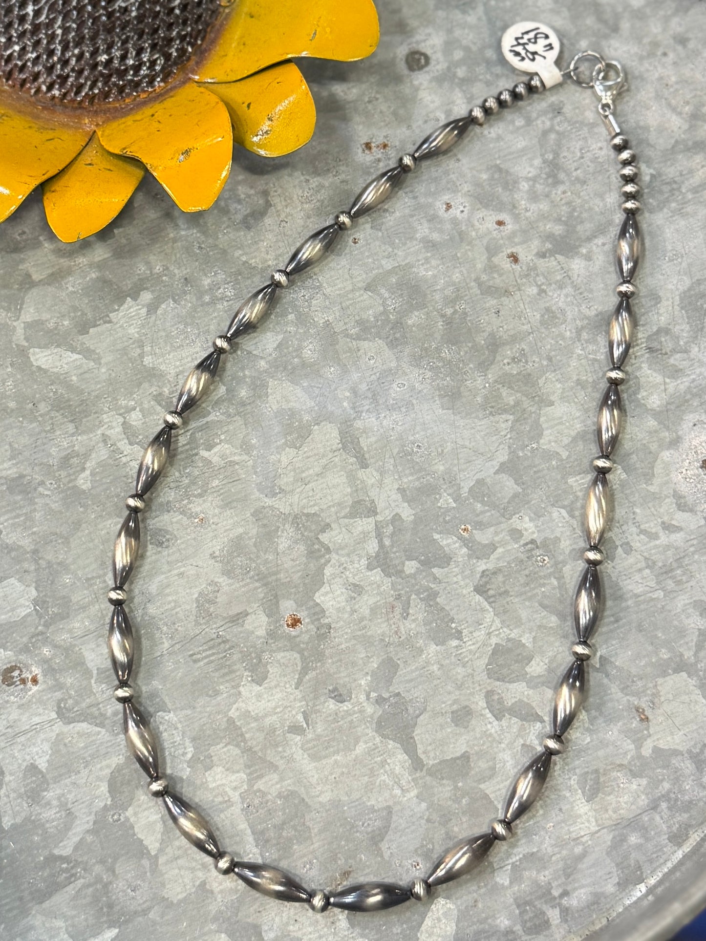 {Santa Fe} Large Barrel & Pearl Necklace