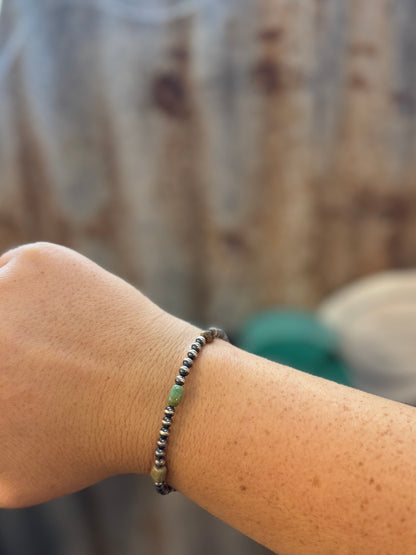 Kingman & Pearl Bracelet