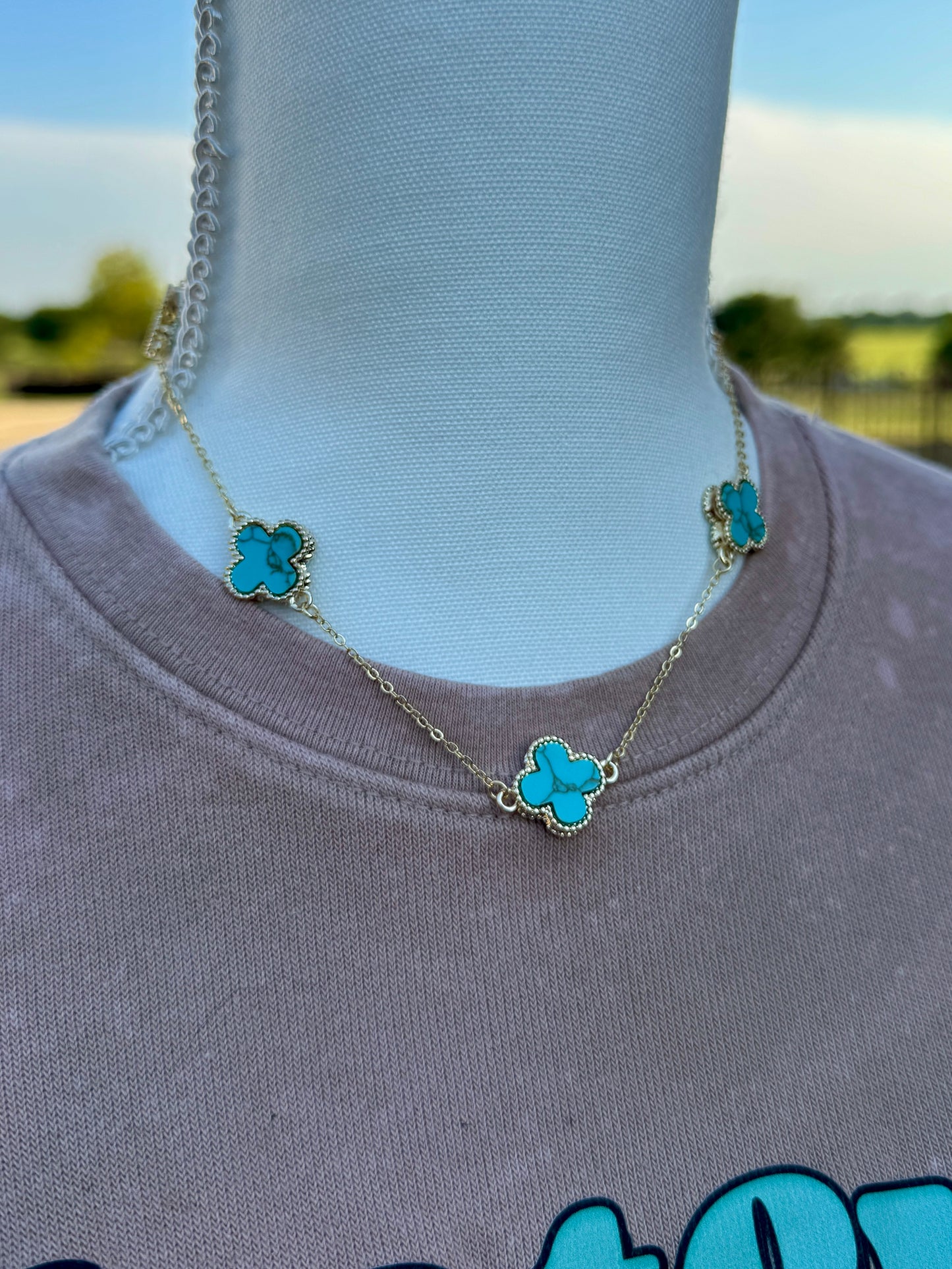 Turquoise & Gold {Boujee} Necklace