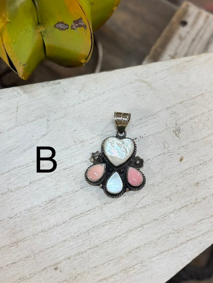 Pearl & Pink Conch Pendent