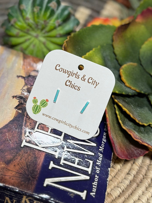 Skinny Drop Stud Earrings