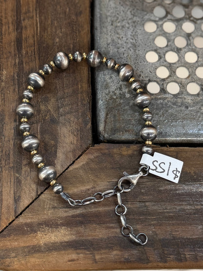 {Houston} Gold & Pearl Bracelet