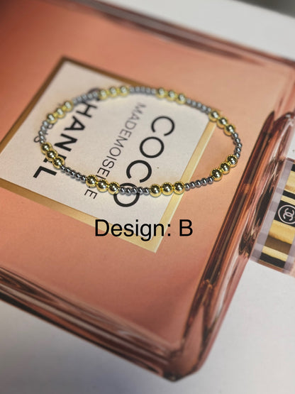 Two-Tone Varied Bead Bracelet