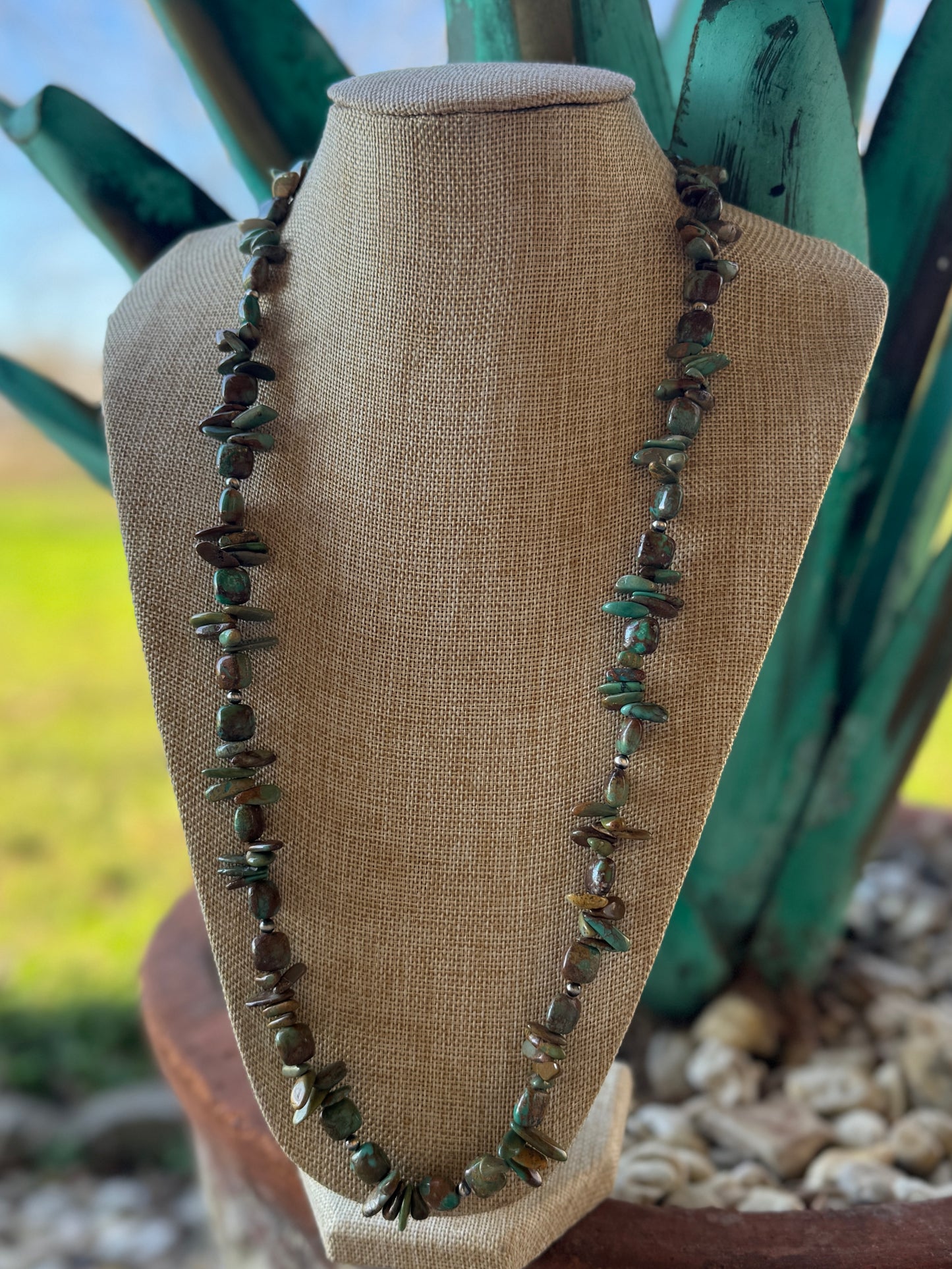 {Apache} Kingman Long Necklace