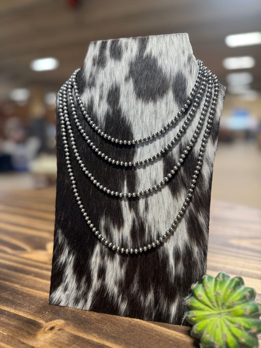 5mm Sterling Silver Navajo Pearl Necklace
