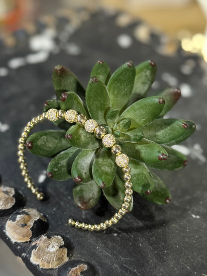 Sparkly Gold Beaded Cuff