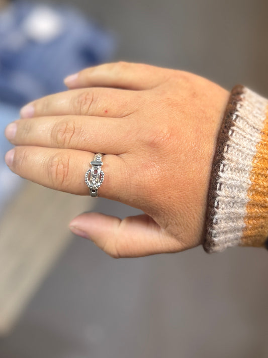 Silver Belt Buckle Ring