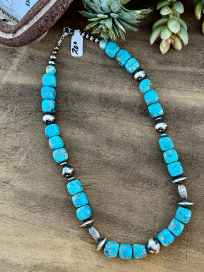 {Del Rey} Chunky Turquoise & Pearl Necklace