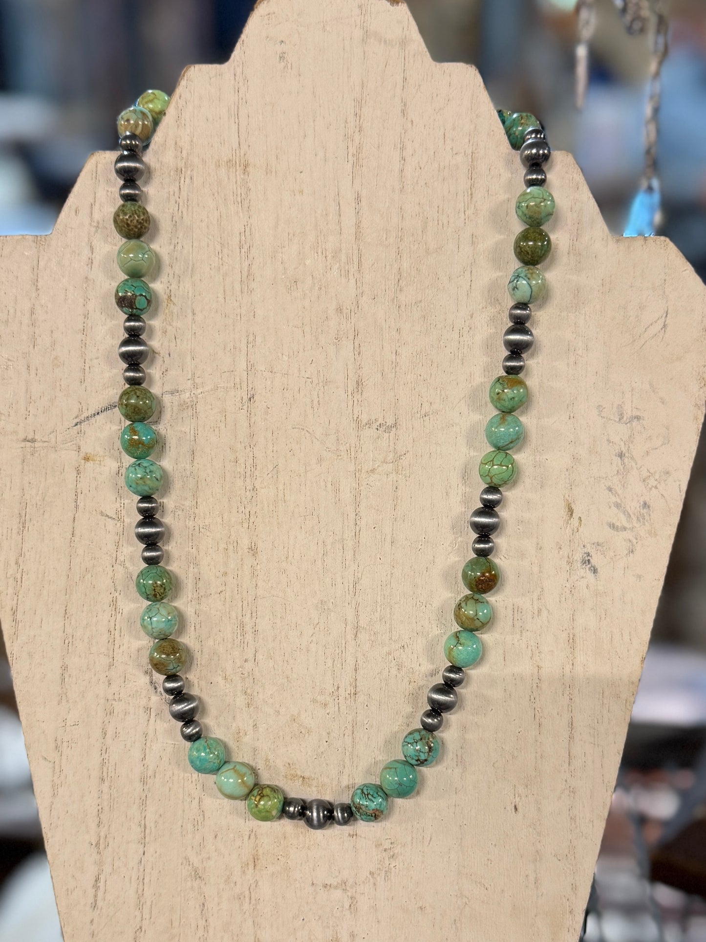 {Fort Worth} Turquoise & Pearl Necklace