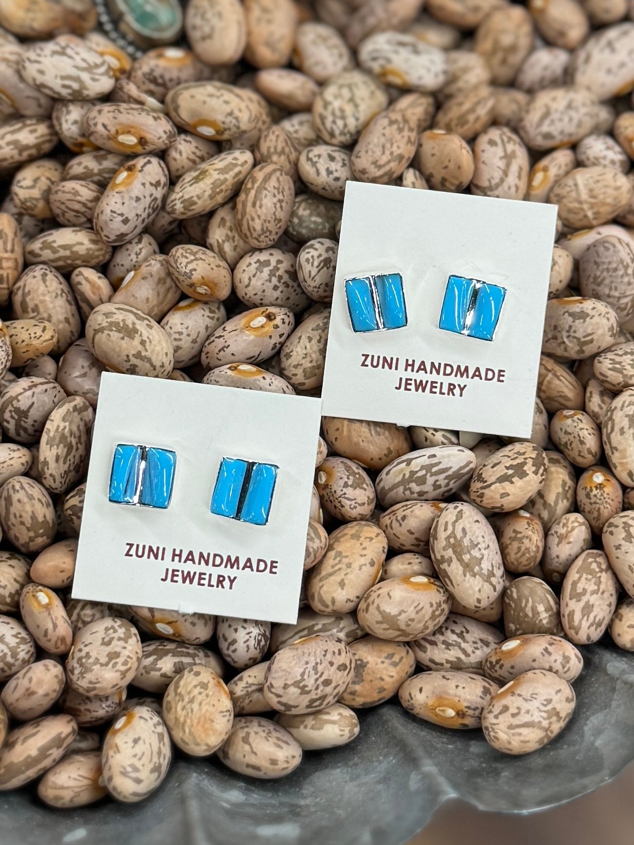 Small Square Zuni Studs