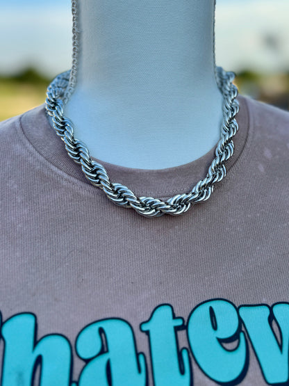 {Get Twisted} Rope Stainless Necklace