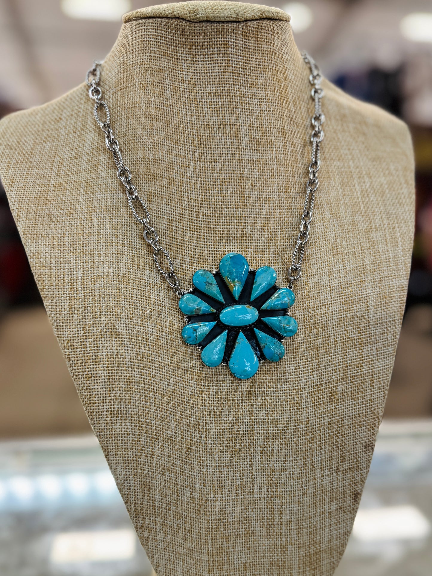 {Maria} Kingman Cluster Silver Paperclip Necklace