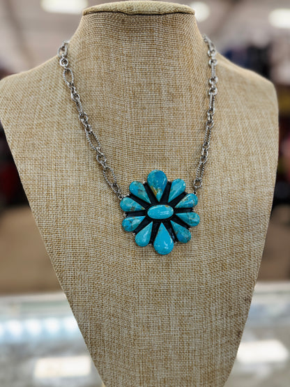 {Maria} Kingman Cluster Silver Paperclip Necklace