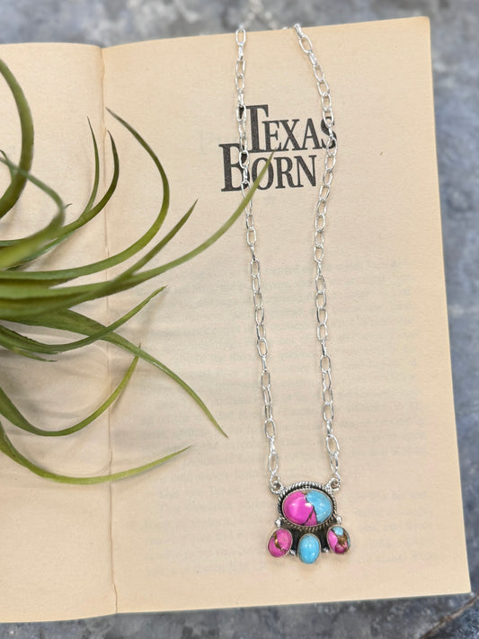 Cotton Candy Cluster Necklace