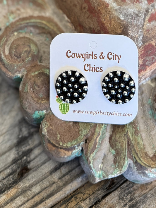 Round Southwest Stud Earrings