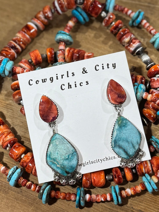 Spiny & Kingman {Santa Fe} Chunky Earrings