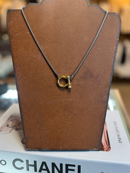 Two-Tone Screw Bit Chain Necklace