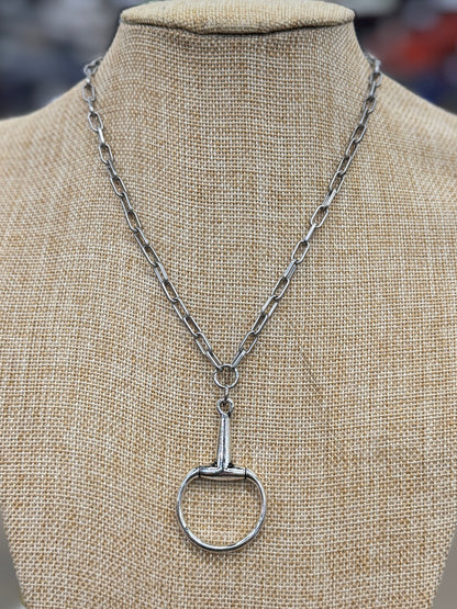 Silver Bit Paperclip Necklace