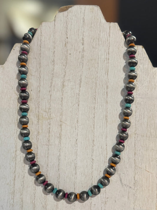 Multi-Color Pearl Necklace