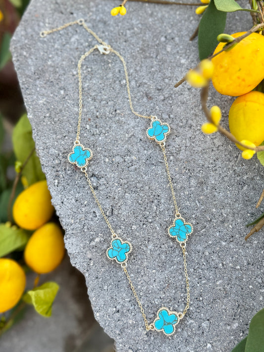 Turquoise & Gold {Boujee} Necklace