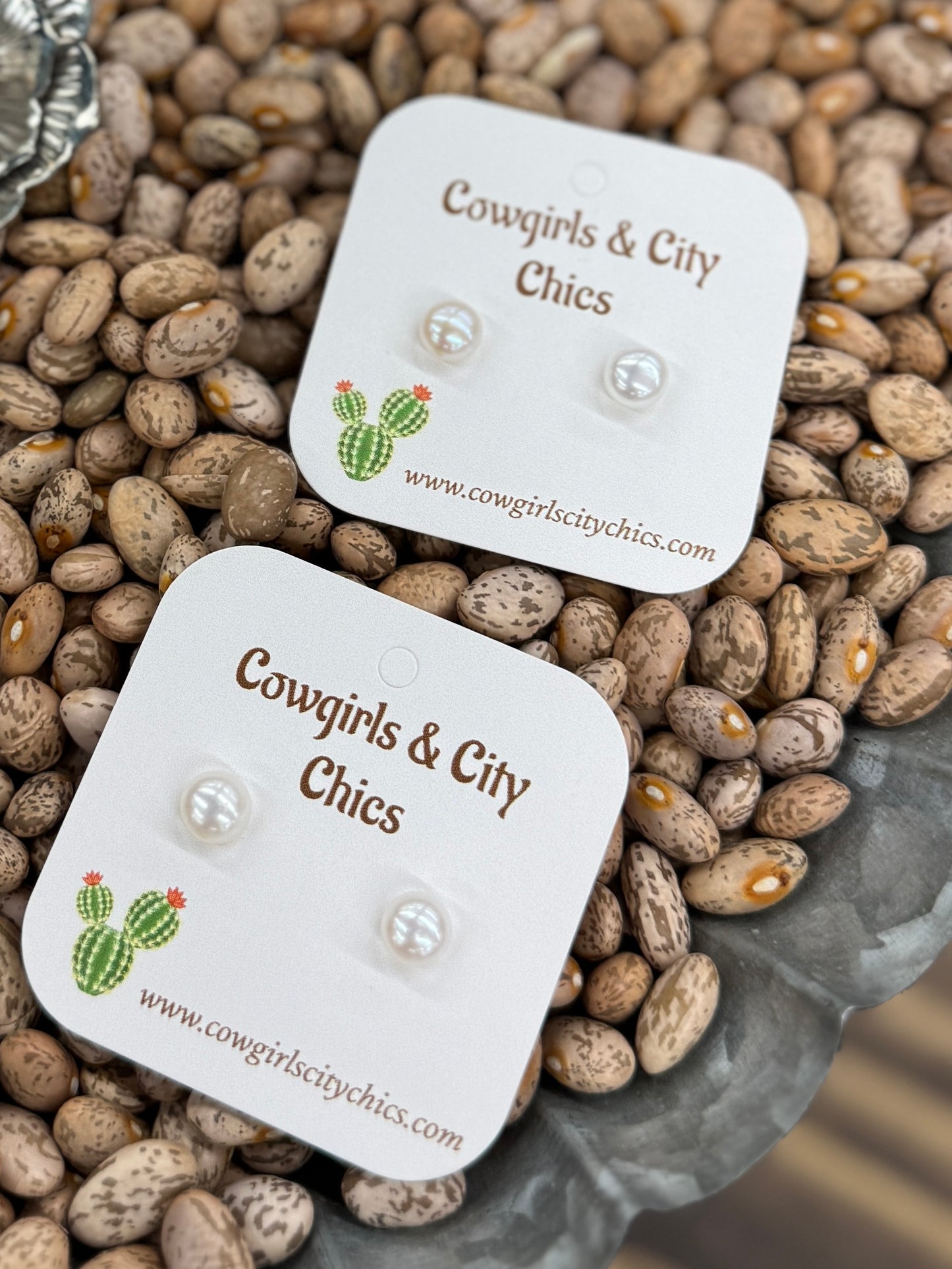 Small Pearl Stud Earrings