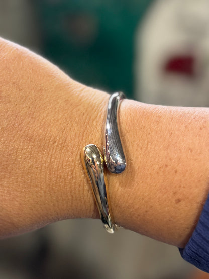 Two-Tone Hinge Bracelet