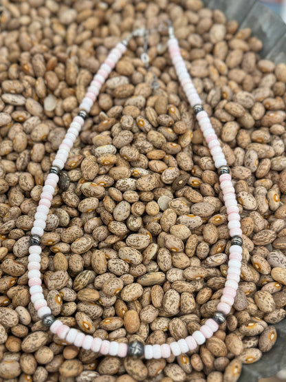 Pink Conch & Pearls Necklace