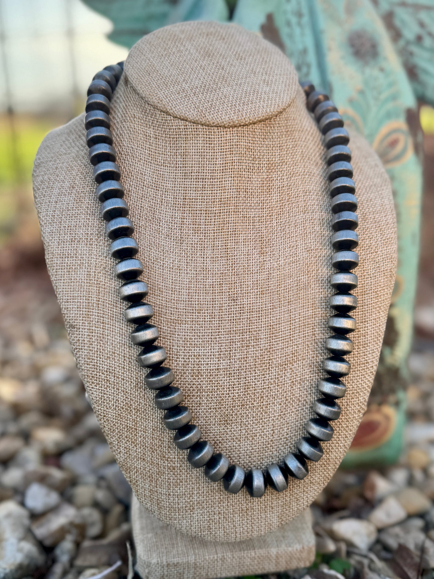 Chunky Rondelle Pearl Necklace