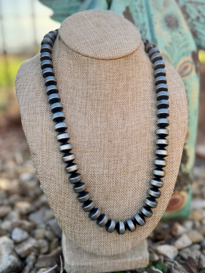 Chunky Rondelle Pearl Necklace