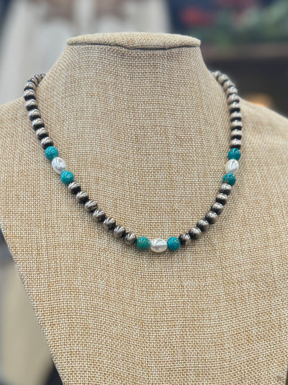 {Pearls & Turquoise} Necklace
