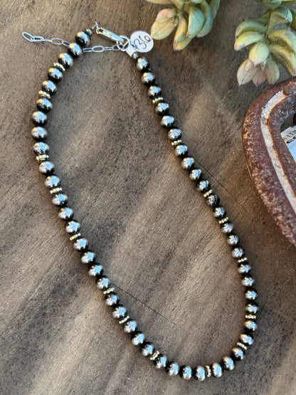 {Dallas} Gold & Pearl Necklace