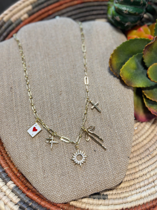 {Wild Rose} Charm Necklace