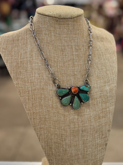 Kingman & Spiny Cluster Pendent Necklace