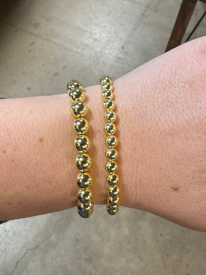 Plain Gold Bead Bracelet