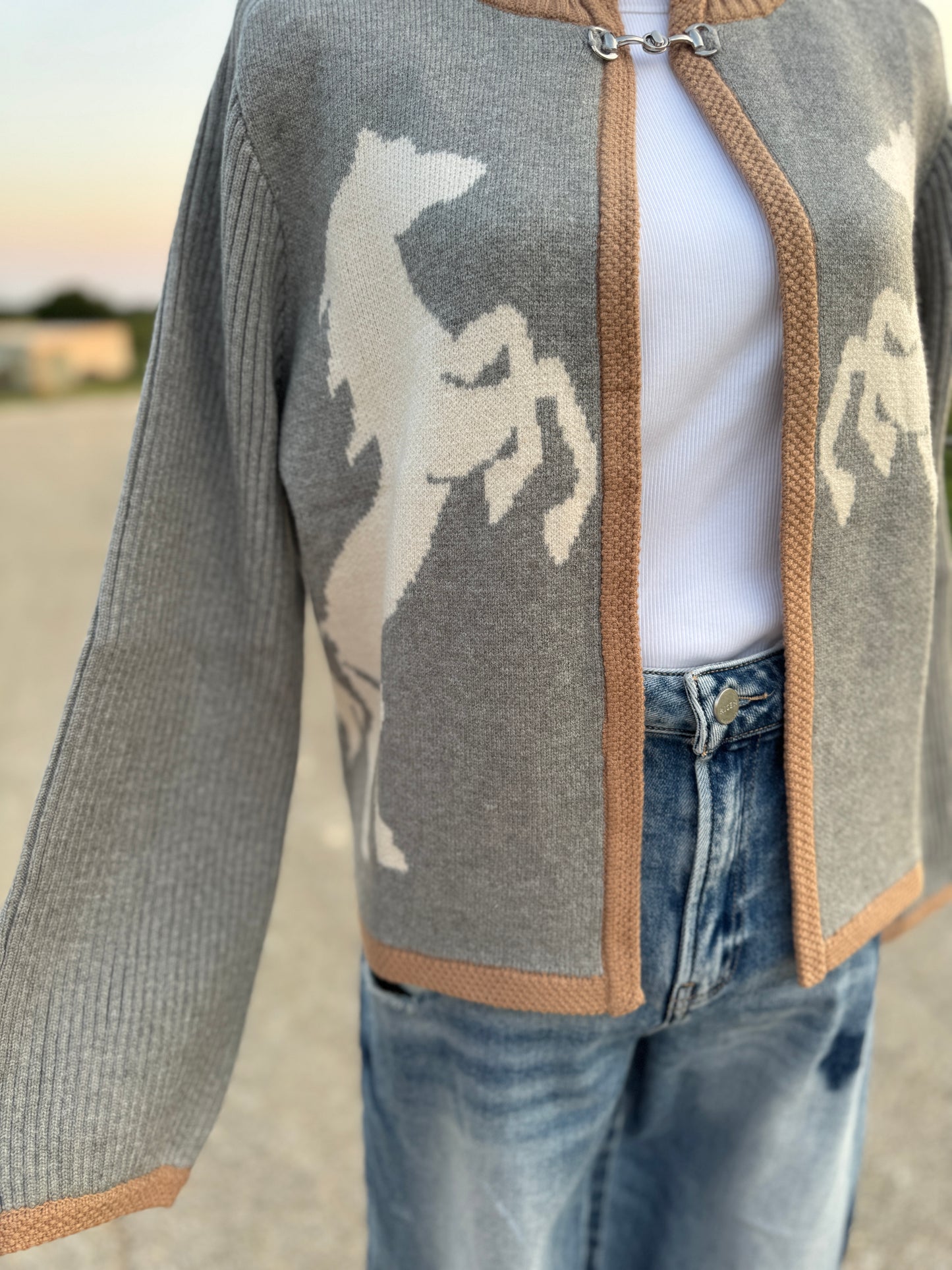 Horse Snaffle Knit Cardigan