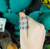 Silver Cactus Band Ring