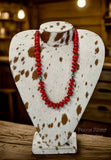 {Fancy} Red Coral & Navajo Pearl Necklace