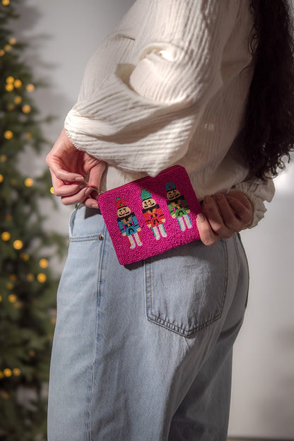 Nutcracker Beaded Pouch