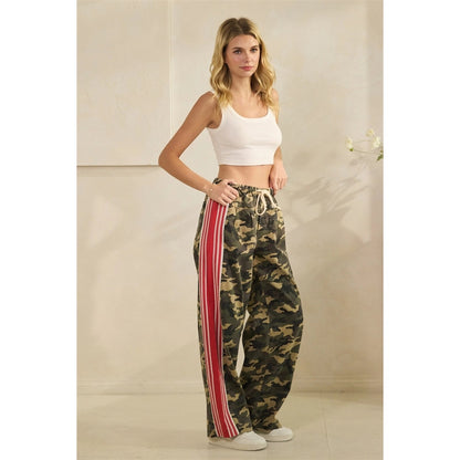 Camo Stripe Wide Legged Pants